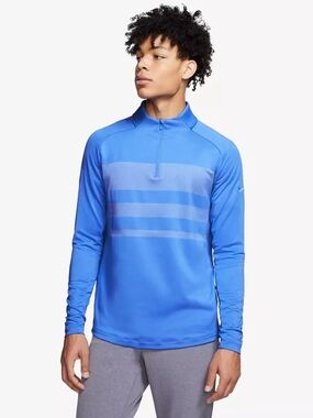 Nike Golf Men’s Large Royal Blue Long-Sleeve Quarter-Zip Pull Over